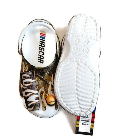 CROCS Mens Size 7 Womens 9 Nascar x Realtree Slip On Classic Clogs Shoes Camo - Picture 8 of 10